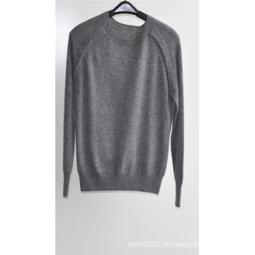 Männer Rundhals Pure Farbe Strick Pullover Pullover